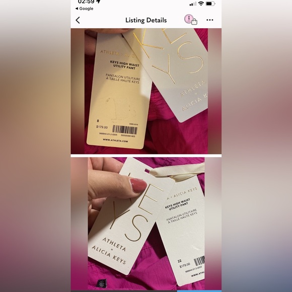 Athleta × Alicia Keys High Waist Utility Pant Windbreaker Double Layer Cargo 8 - Picture 2 of 16